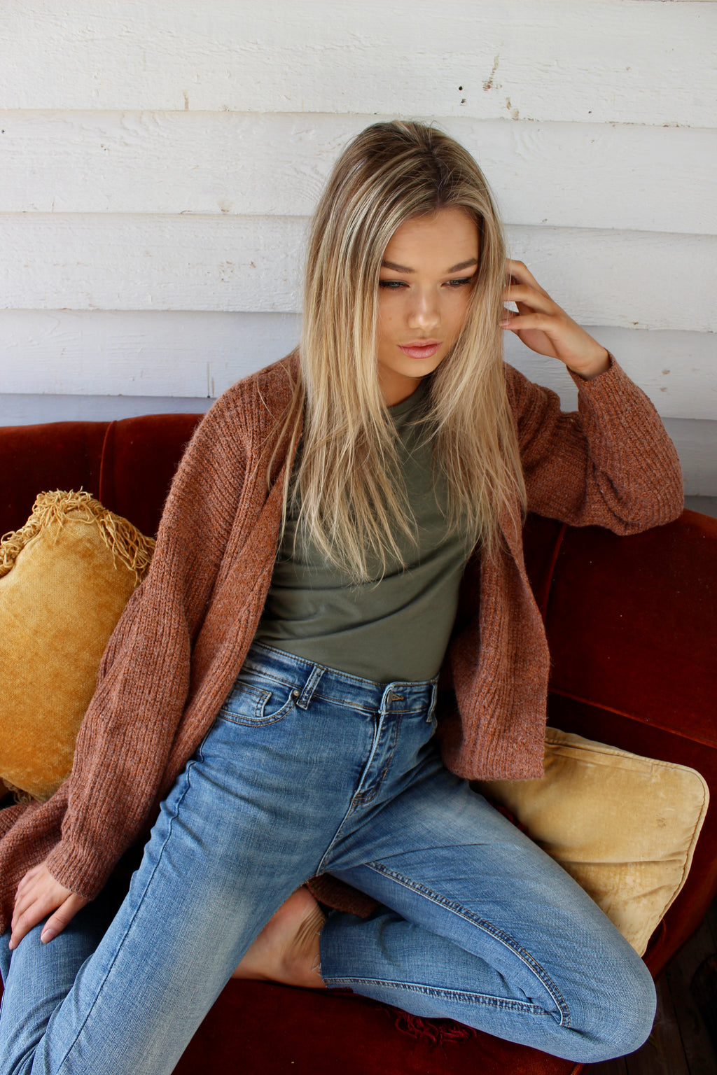 A collection of modern boho winter knits, jumpers and cardigans and coats available at Jipsi cartel a womens fashion clothing and accessories boutique in Wason Street Milron NSW.