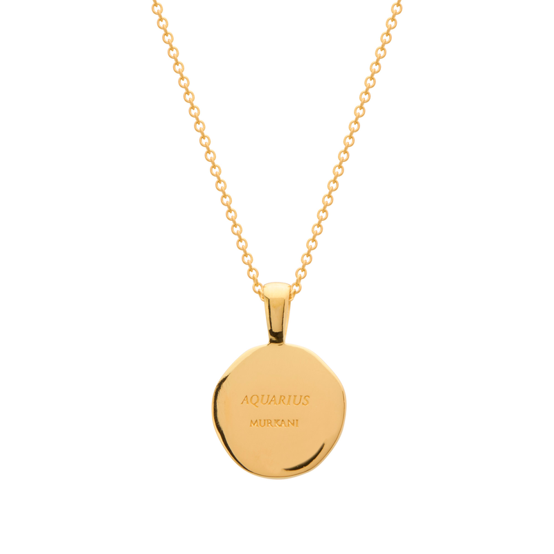 Murkani Aquarius Necklace - Zodiac series - Gold rear view