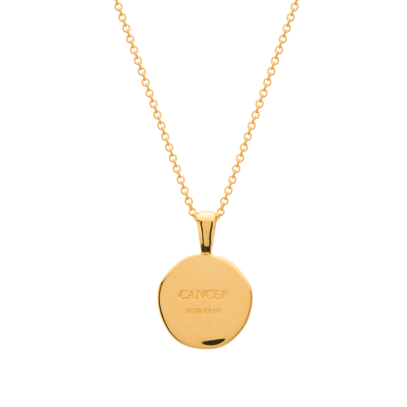 Murkani Cancer Necklace - Zodiac series - Gold rear view