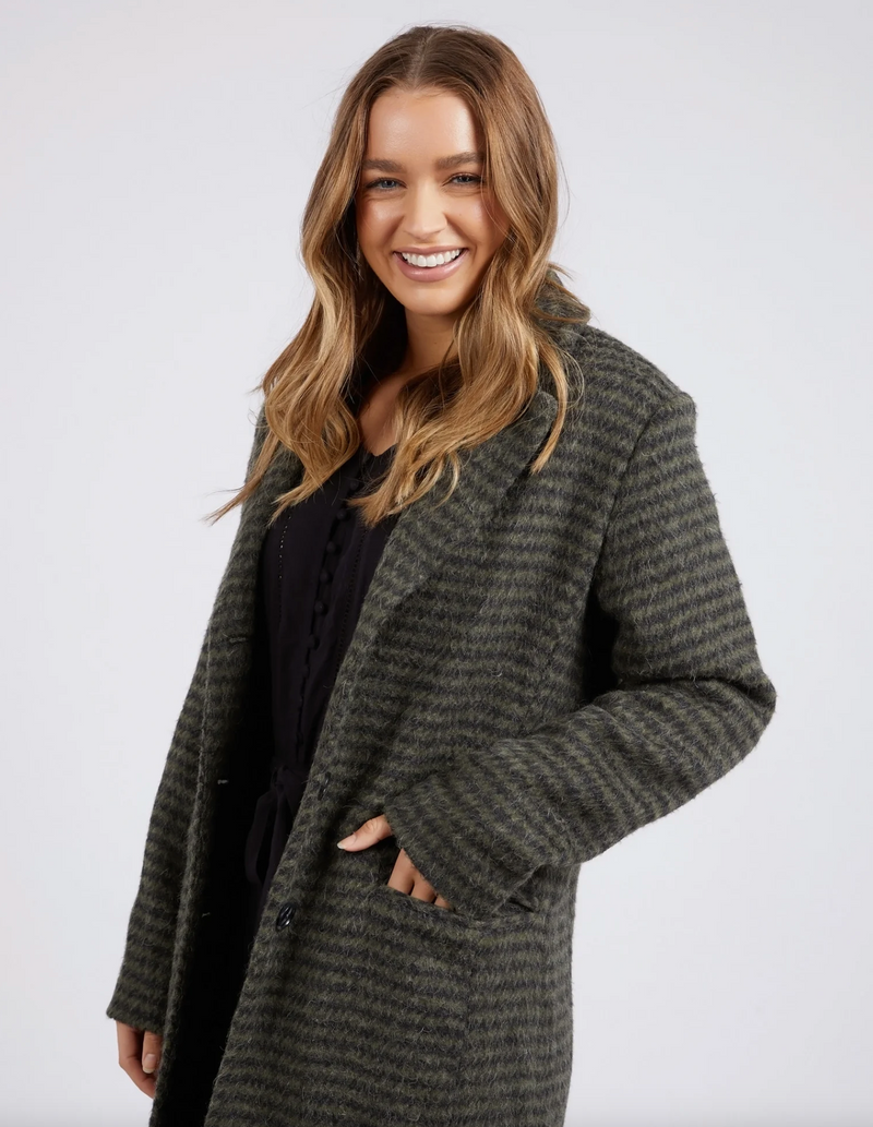 clementine coat by foxwood is an oversized long winter jacket in a wool blend