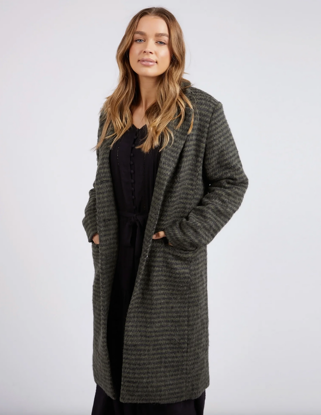 clementine coat by foxwood is an oversized long winter jacket in a wool blend