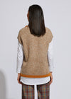 a lambs wool blend vest with a fleck by ldandco