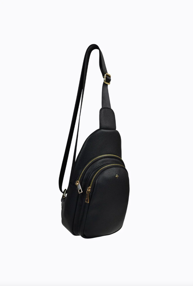 dayna sling bag by peta and jain is a vegan leather cross body travel bag