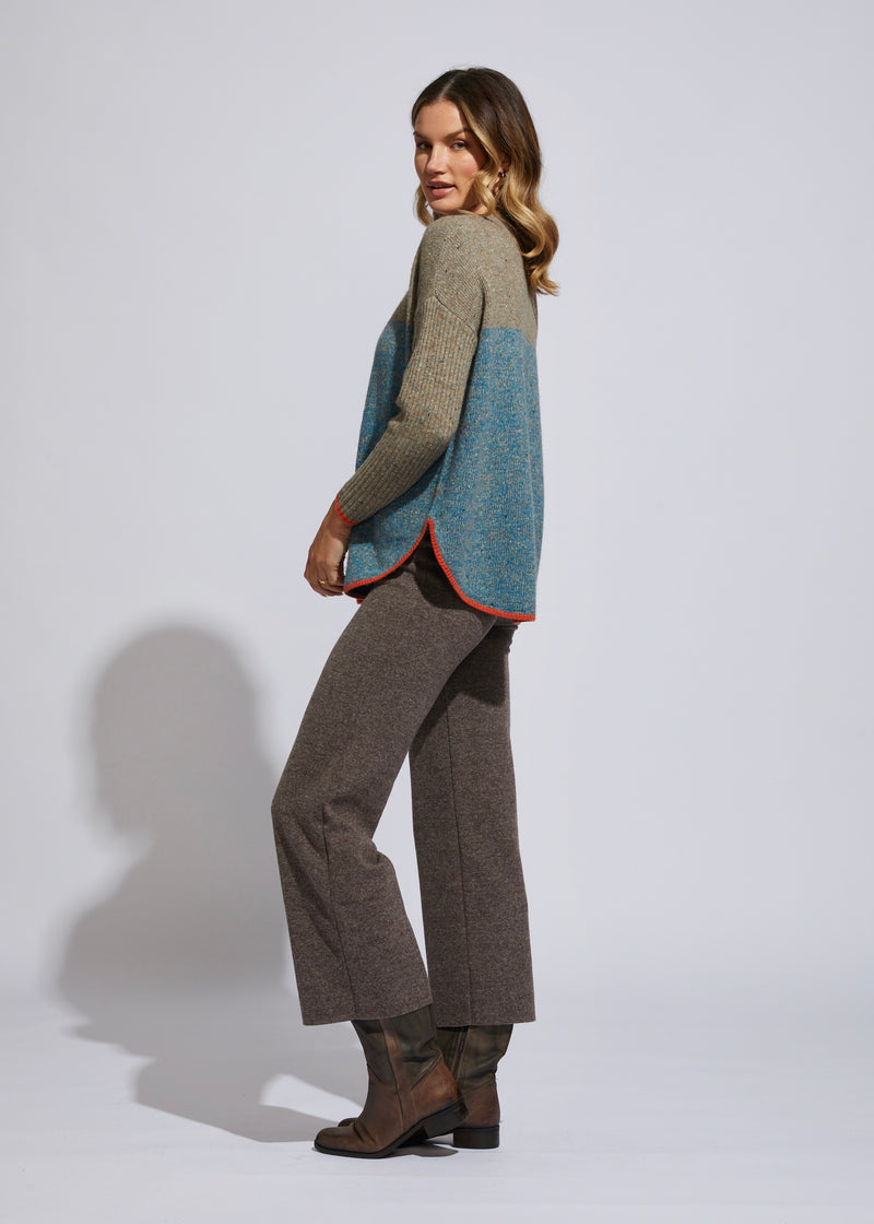 Donegal Feature Jumper by ldandco is a pull on knitted wool blend sweater