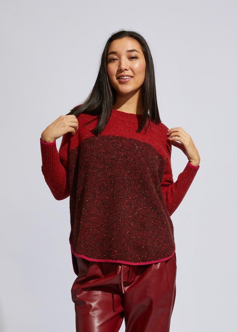 Donegal Feature Jumper by ldandco is a pull on knitted wool blend sweater