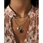 Green Onyx Pendant Necklace by Murkani