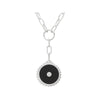 solid 925 sterling silver necklace with semi precious stone black onyx by murkani