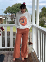 mermaid La sirena long sleeve cotton tee by frankie in white