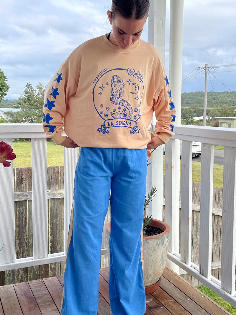 la sirena mermaid long sleeve cotton tee by frankie