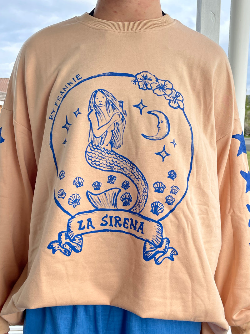 la sirena mermaid long sleeve cotton tee by frankie