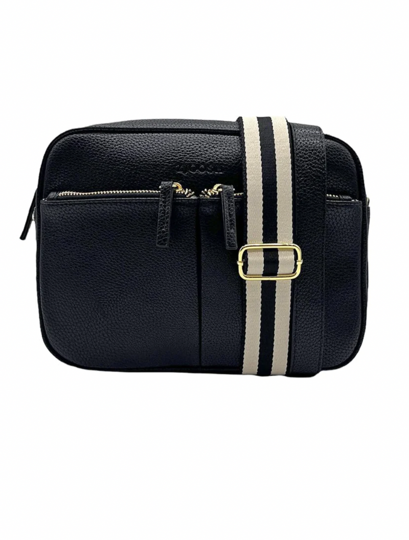 leah cross body bag by zjoosh is a vegan bag with adjustable straps in navy