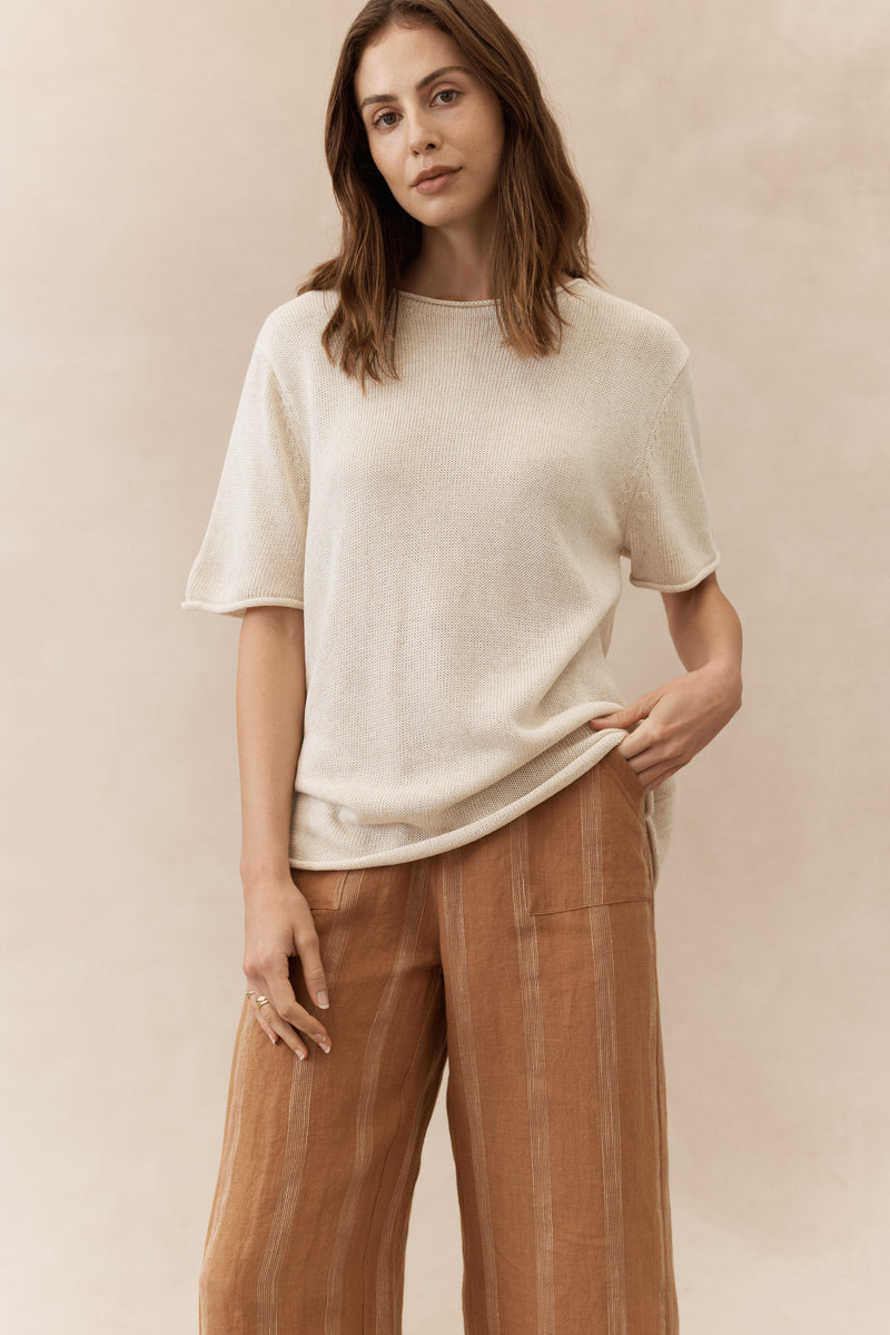 Little Lies spring knit tee in natural