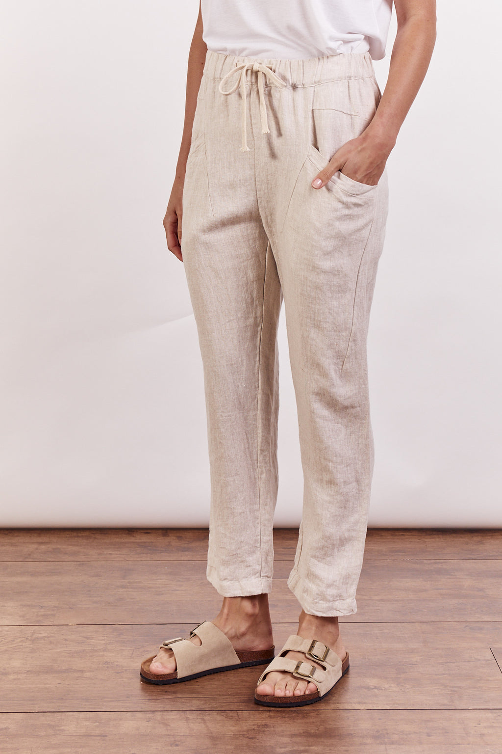 little lies linen luxe pants natural