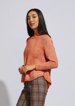 mouline knit by ld and co is a cotton blend knitted jumper in apricot