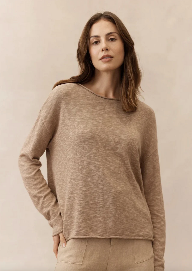 the nellie top by little lies is a cotton pull on relaxed everyday casual top