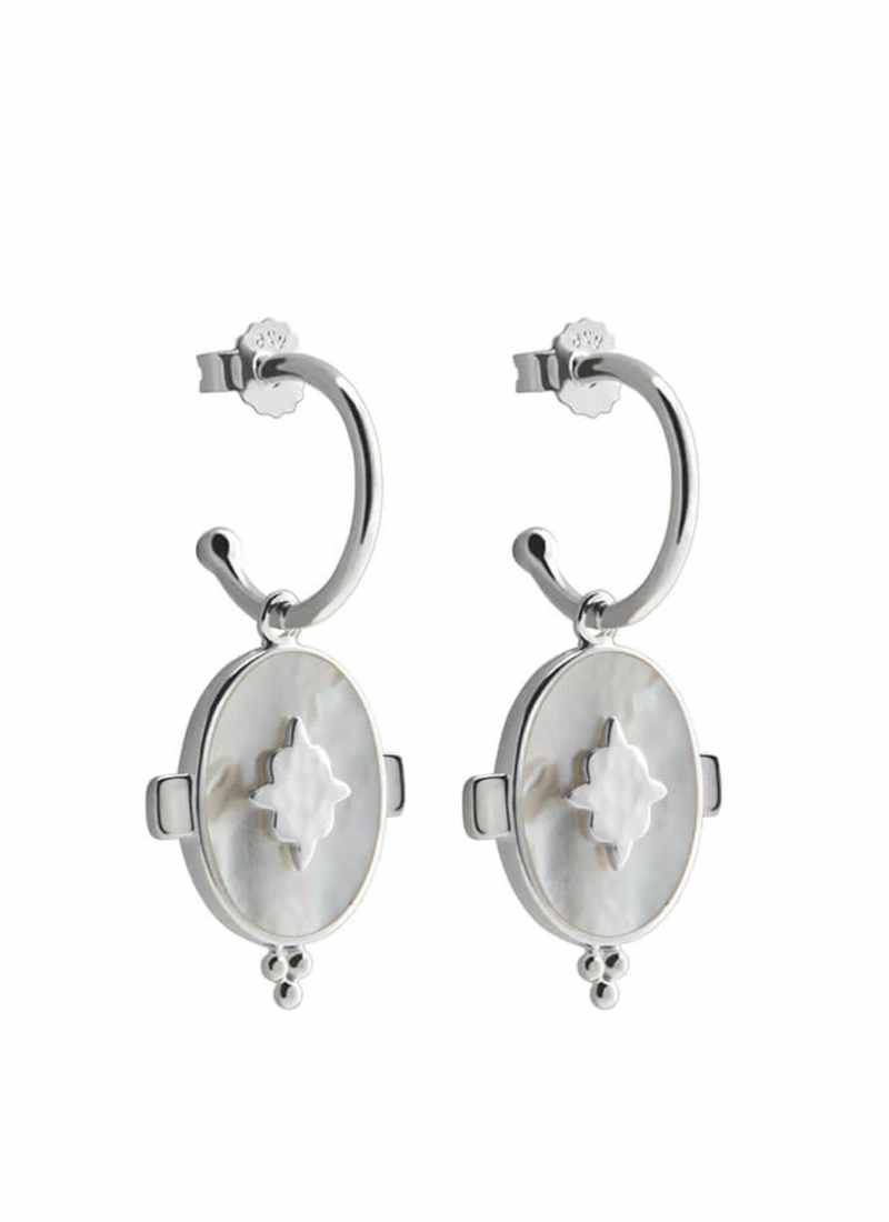 Oval Mother of Pearl Earrings