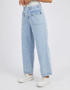 Rafa jean by foxwood are a lightweight denim wide leg zip closure pant