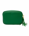 Ruby sports crossbody vegan leather bag by zjoosh in green with contratsting adjustable straps