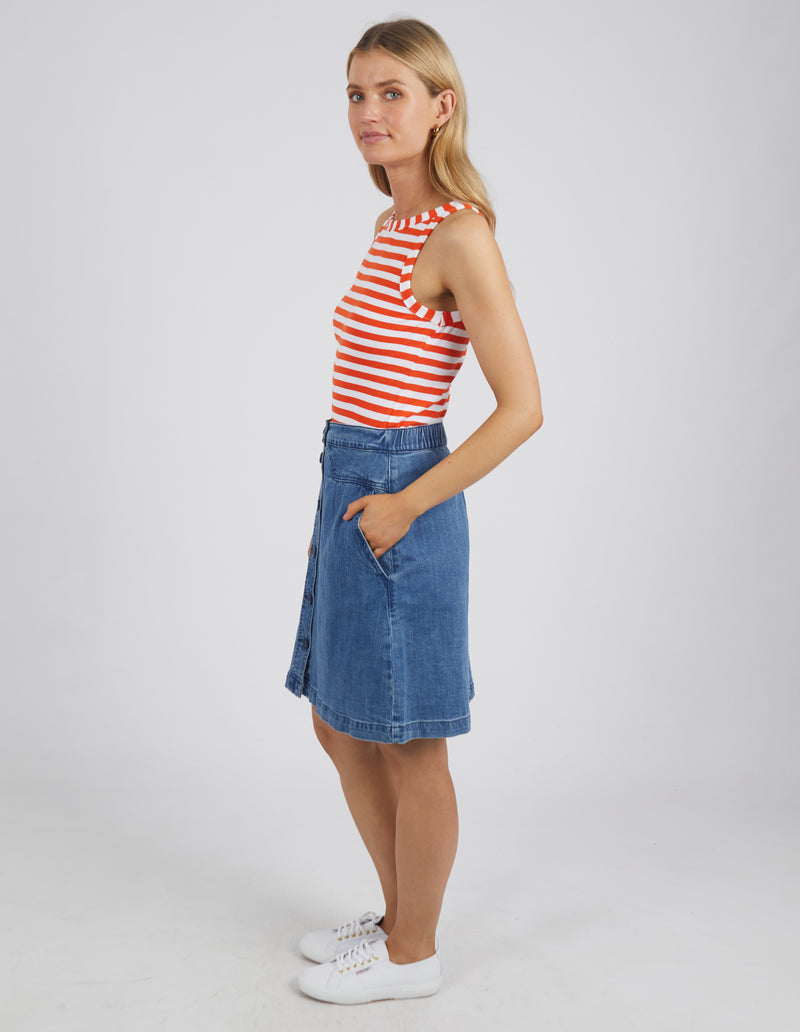 orange and white stripe ruth tank top by foxwood