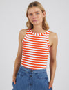 orange and white stripe ruth tank top by foxwood