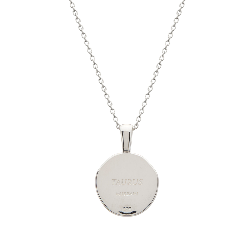 Murkani Taurus Necklace - Zodiac series - Silver rear view