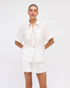 white broderie anglaise button up shirt by white closet