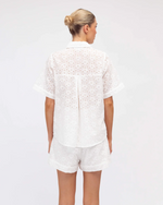 white broderie anglaise button up shirt by white closet