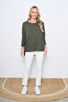 khaki cotton blend pull on knitted jumper by cali and co online at Jipsi Cartel