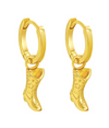 Cow Girl Boot Huggie Earrings