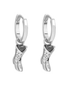 Sterling Silver Cow Girl Boot huggie earrings by midsummer star jewellery