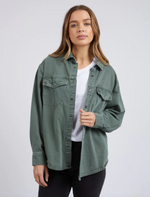 daisy shirt or jacket by foxwood in green sage