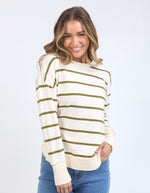 the farrah striped long sleeve top from foxwood is a cotton lightweight long sleeve t-shirt fabric