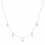 a sterling silver drop pearl necklace by midsummer star