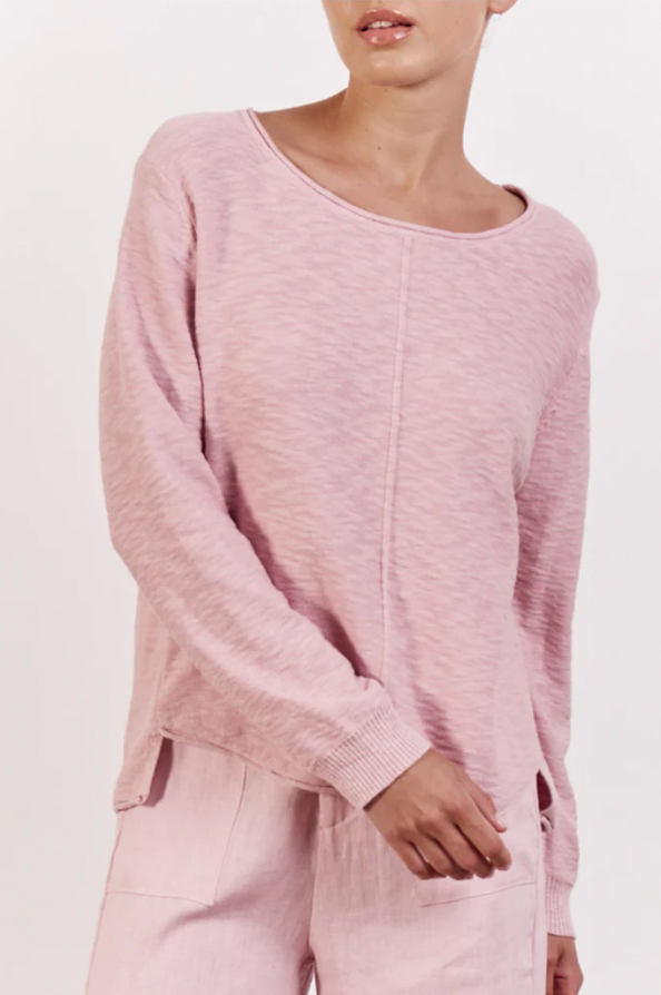 sacha top by little lies in pink cotton