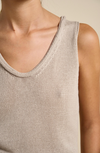 scoop neck tank top by little lies in beige