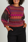 the sofia jumper by boom shankar is a beautiful knitted sweater in rich autumn tones