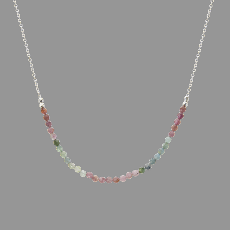 Silver tourmaline necklace by Murkani.