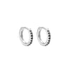 11mm Silver Spinel Huggie Earrings