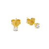 18K yellow gold vermeil delicate crystal studs midsummer star