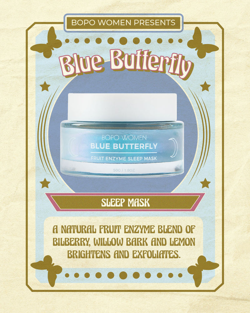 Blue Butterfly Sleep Mask