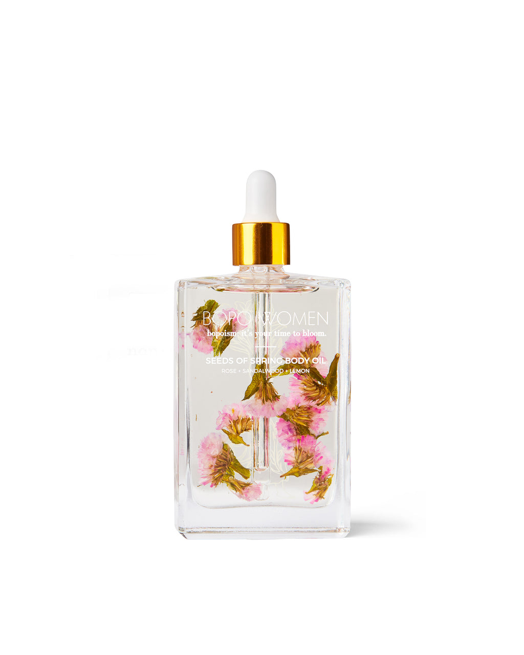 flower and essential infused body oil by bopo called seeds of spring