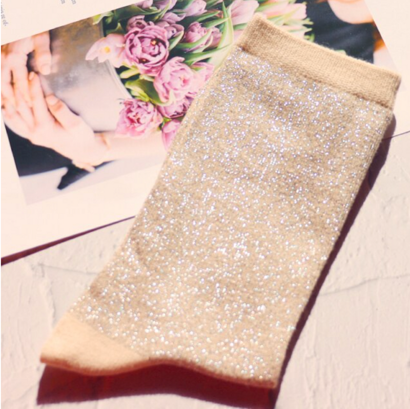 Women's Crew Glitter Socks