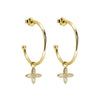 Gold Desert Flower Hoop Earrings