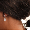 Crystal Drop Huggie Earrings