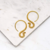 Gold Cobra Hoop Earrings