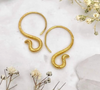 Gold Cobra Hoop Earrings