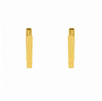 Gold Square Huggie Earrings