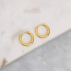 Gold Square Huggie Earrings