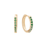 Green Quartz Huggie Earrings