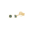 Green Quartz Gold Studs